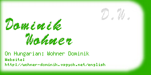 dominik wohner business card